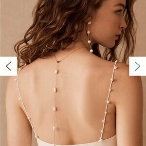 BHLDN Pearl Necklace (Baroque Pearl Back Necklace)